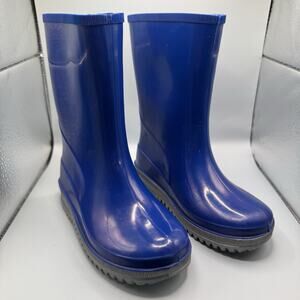 Kids Sz 9 Rain Boots Barn Galoshes Blue Made In Italy Spirale Excellent Shape